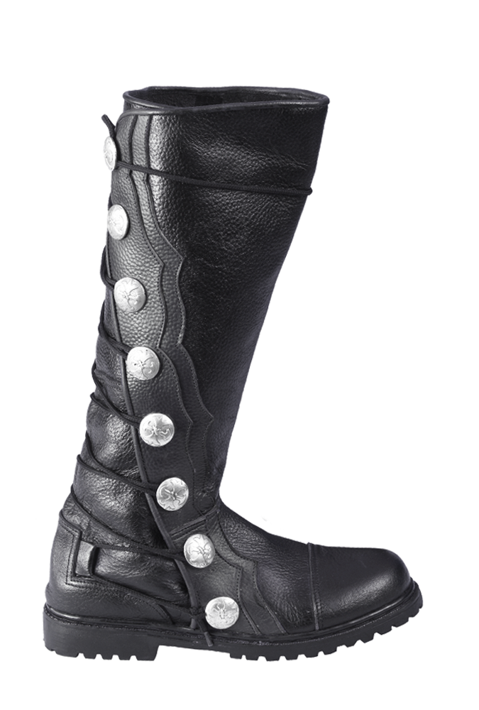 Tall Leather Boots - Black | JustInTymeBoots.com